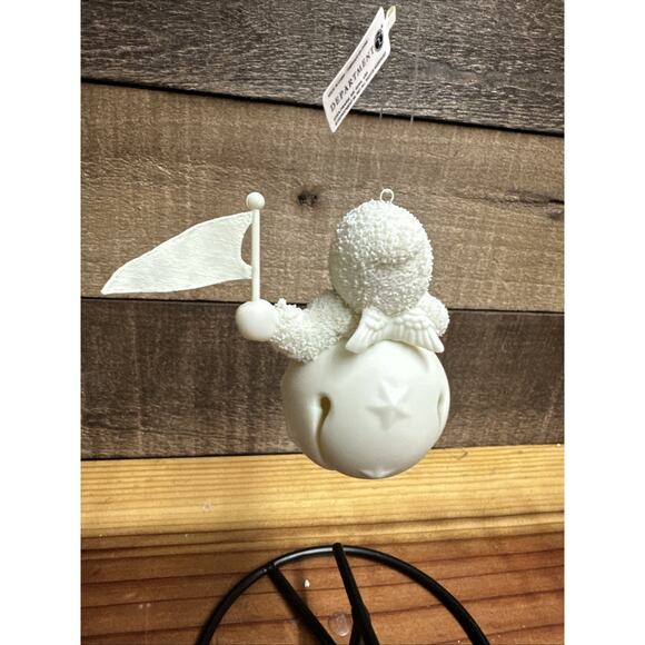 VTG Dept 56 Snowbabies Bell Christmas Ornament 2000 Millenium 4" In Box - Picture 2 of 4